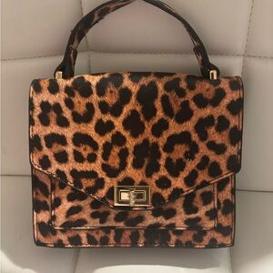 Leopard Print Satchel Bag